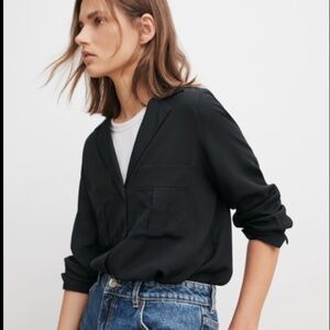 Zara Flowy Blouse with Pockets